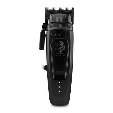 SABER 2 CLIPPER - PROFESSIONAL CORDLESS MODULAR HAIR CLIPPER WITH HIGH-TORQUE DIGITAL BRUSHLESS MOTOR IN BLACK