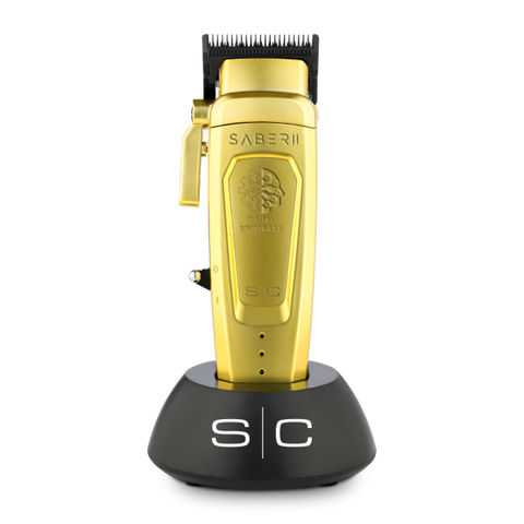 SABER 2 CLIPPER - PROFESSIONAL CORDLESS MODULAR HAIR CLIPPER WITH HIGH-TORQUE DIGITAL BRUSHLESS MOTOR IN GOLD